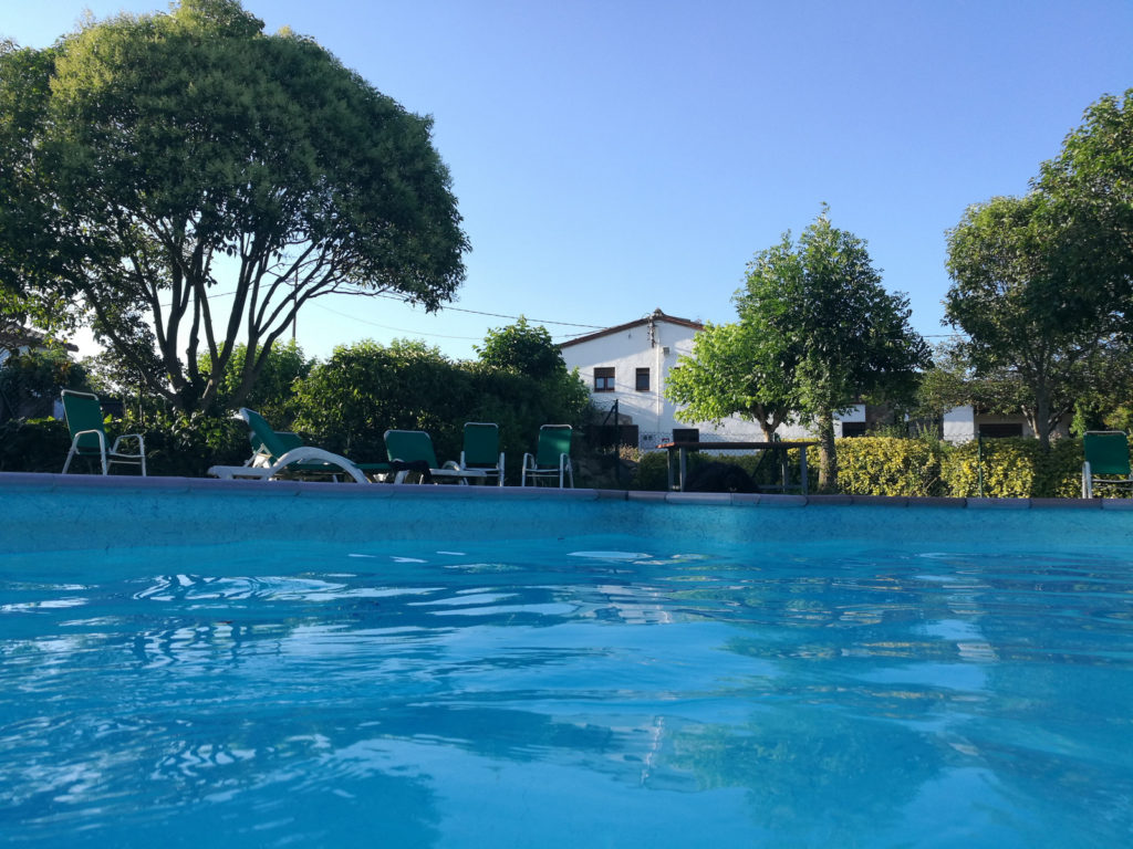 pool of the rural house between the montseny and the rural house