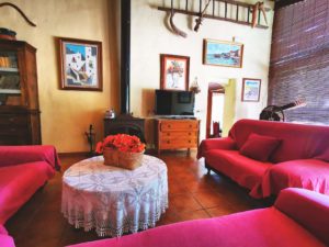 Escapadas rurales en Girona - Grandes espacios sala de estar y chimenea y sofas Grandes espacios sala de estar y chimenea y sofas