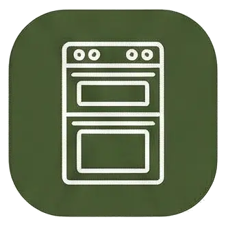 Cocina de la casa rural Can Micos en Riudarenes (Girona) equipada con dos hornos para facilitar las comidas de grandes grupos.