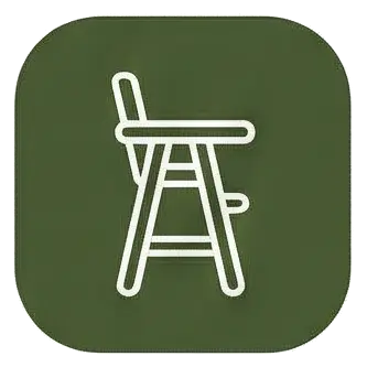 Icono de trona para bebés disponible en la casa rural Can Micos, Girona.