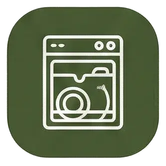 Lavavajillas de gran capacidad en la cocina de este alojamiento rural en Riudarenes, ideal para el confort de grandes grupos en Girona.